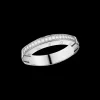 Anello, oro bianco 18k, diamanti