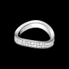 Anello, oro bianco 18k, diamanti