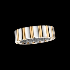 Anello, oro bianco 18k, oro giallo 18k