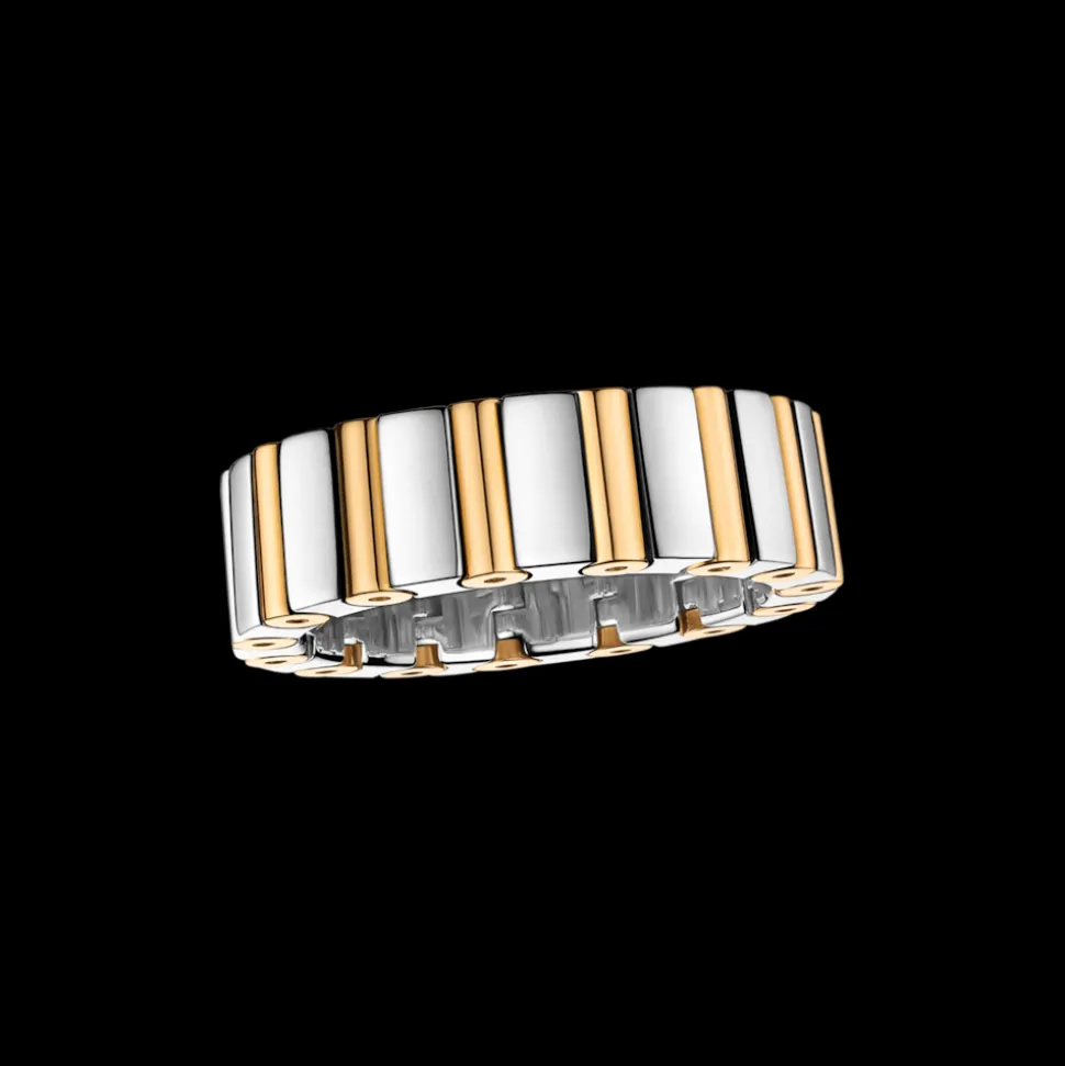 Anello, oro bianco 18k, oro giallo 18k