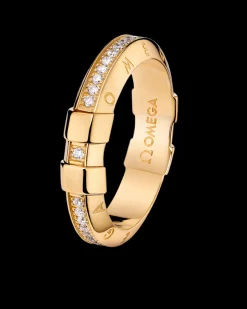 Anello, oro giallo 18k, diamanti