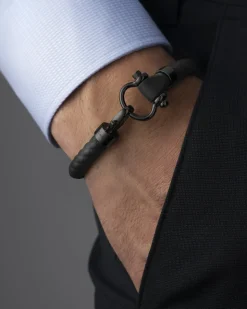 Bracciale, caucciù, acciaio inossidabile