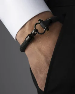 Bracciale, caucciù, acciaio inossidabile