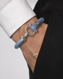 Bracciale, caucciù, acciaio inossidabile