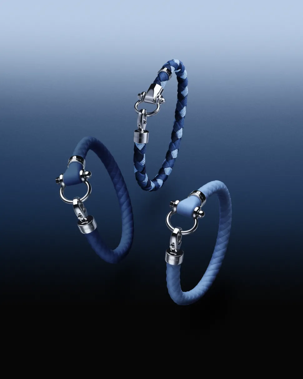 Bracciale, caucciù, acciaio inossidabile