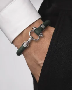 Bracciale, caucciù, acciaio inossidabile