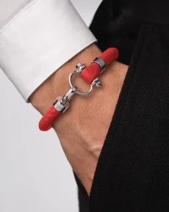 Bracciale, caucciù, acciaio inossidabile