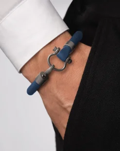 Bracciale, caucciù, titanio