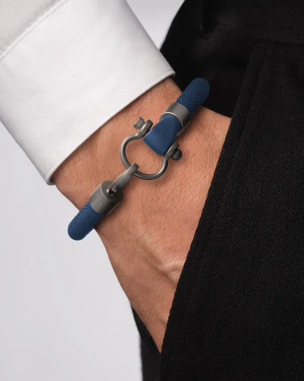 Bracciale, caucciù, titanio