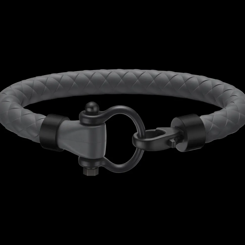 Bracciale, caucciù, titanio