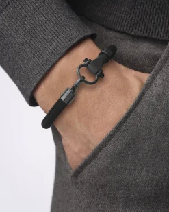 Bracciale, nylon, caucciù, acciaio inossidabile