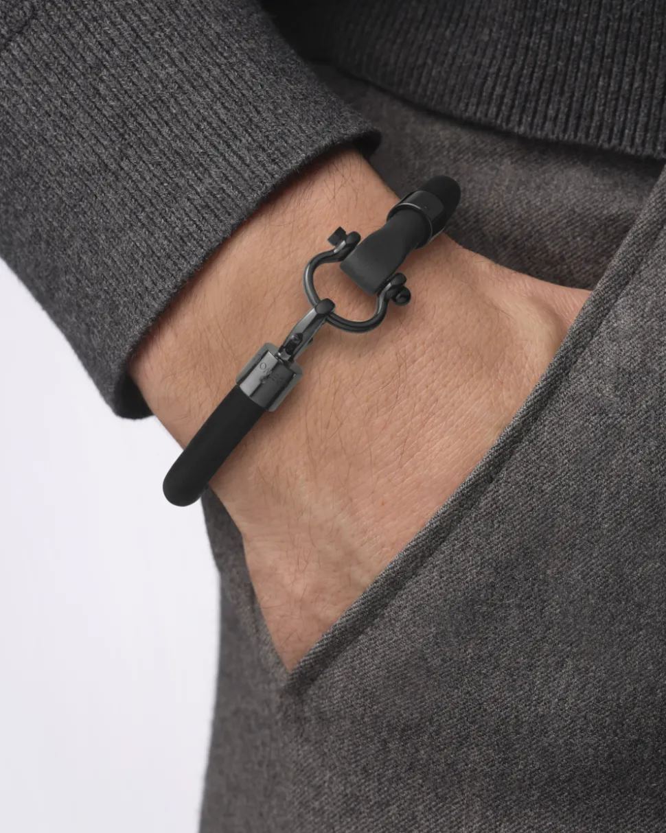 Bracciale, nylon, caucciù, acciaio inossidabile