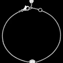 Bracciale, oro bianco 18k, diamanti