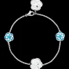 Bracciale, oro bianco 18k, madreperla, turchese