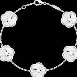 Bracciale, oro bianco 18k, madreperla