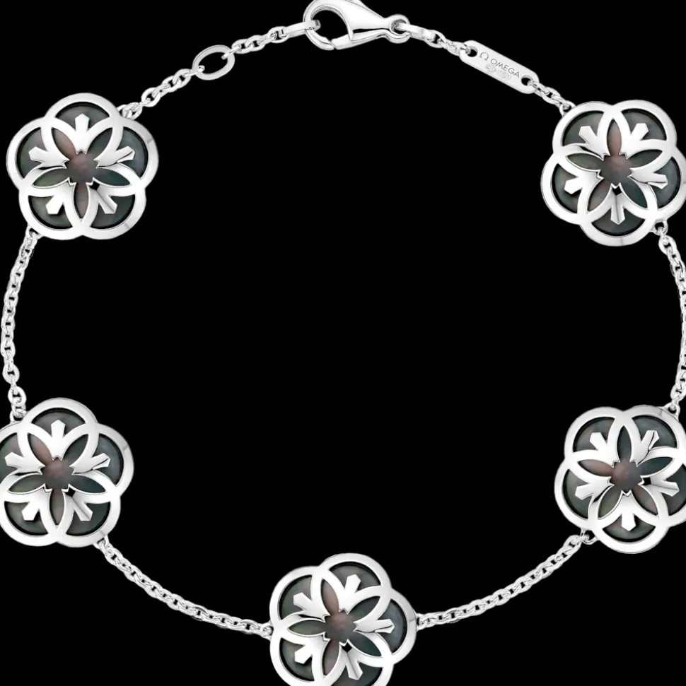 Bracciale, oro bianco 18k, madreperla tahiti