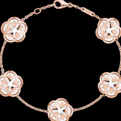 Bracciale, oro rosso 18k, madreperla