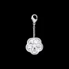 Charm, oro bianco 18k, madreperla