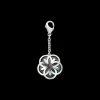 Charm, oro bianco 18k, madreperla tahiti