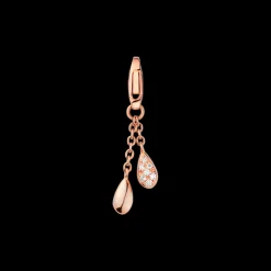 Charm, oro rosso 18k, diamanti
