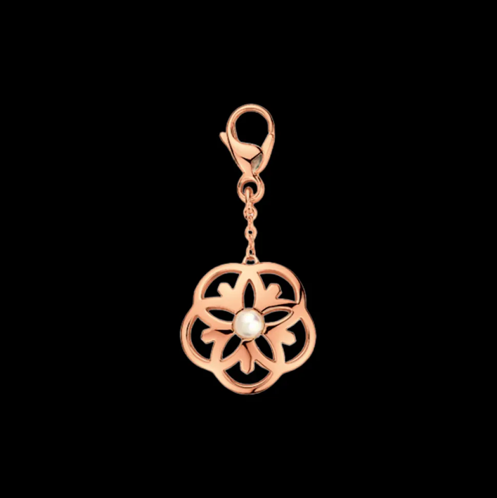 Charm, oro rosso 18k, perla