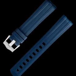 Cinturino blu in caucciù con fibbia ad ardiglione per il Seamaster Diver 300M