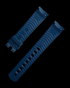 Cinturino blu in caucciù con fibbia ad ardiglione per il Seamaster Diver 300M