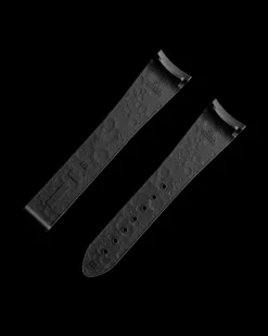 Cinturino in caucciù nero con fibbia déployante per lo Speedmaster Moonwatch