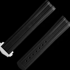 Cinturino in caucciù nero con fibbia déployante per il Seamaster Diver 300M