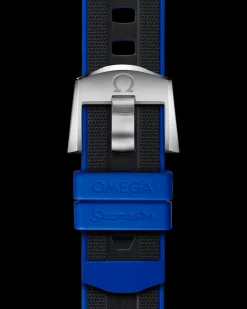 Cinturino in caucciù nero con fibbia ad ardiglione per il Seamaster Planet Ocean Ultra Deep