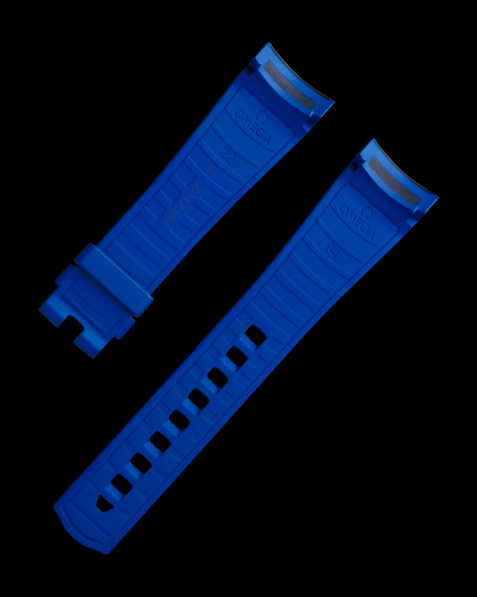 Cinturino in caucciù nero con fibbia ad ardiglione per il Seamaster Planet Ocean Ultra Deep