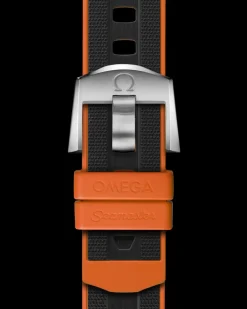 Cinturino in caucciù nero con fibbia ad ardiglione per il Seamaster Planet Ocean Ultra Deep