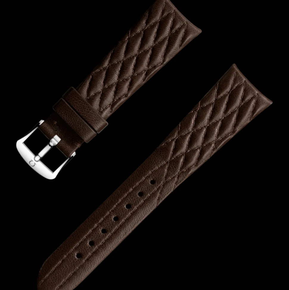 Cinturino in pelle marrone con fibbia ad ardiglione
