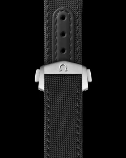 Cinturino in tessuto nero con fibbia déployante per lo Speedmaster Moonwatch