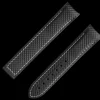 Cinturino nero in caucciù con fibbia déployante per il Seamaster Planet Ocean 600M