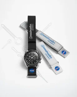 Cinturino Speedmaster Moonwatch VELCRO® nero 2 pezzi