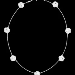 Collier, oro bianco 18k, madreperla