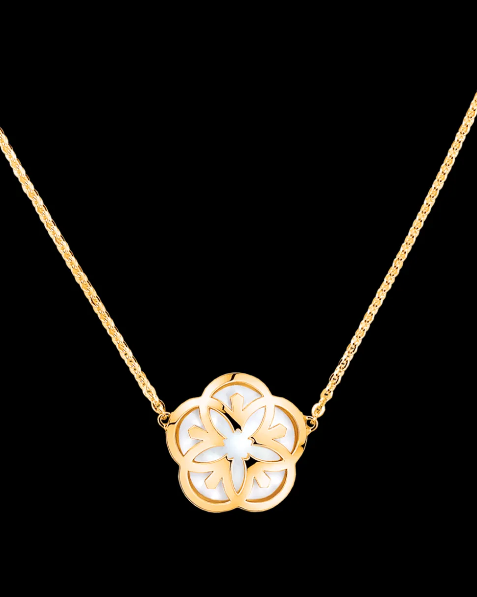 Collier, oro giallo 18k, madreperla
