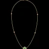 Collier, oro giallo 18k, malachite
