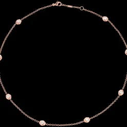 Collier, oro rosso 18k, diamanti