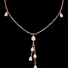 Collier, oro rosso 18k, diamanti