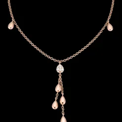 Collier, oro rosso 18k, diamanti
