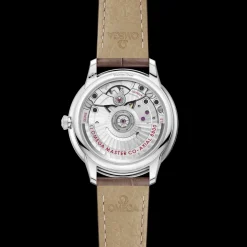 34 mm, acciaio su cinturino di pelle