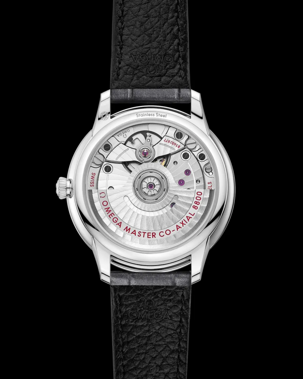 34 mm, acciaio su cinturino di pelle