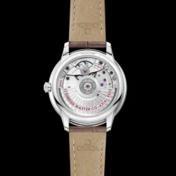34 mm, acciaio su cinturino di pelle