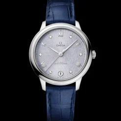 34 mm, acciaio su cinturino di pelle