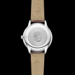 30 mm, acciaio su cinturino di pelle