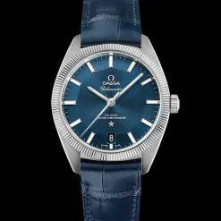 39 mm, acciaio su cinturino di pelle
