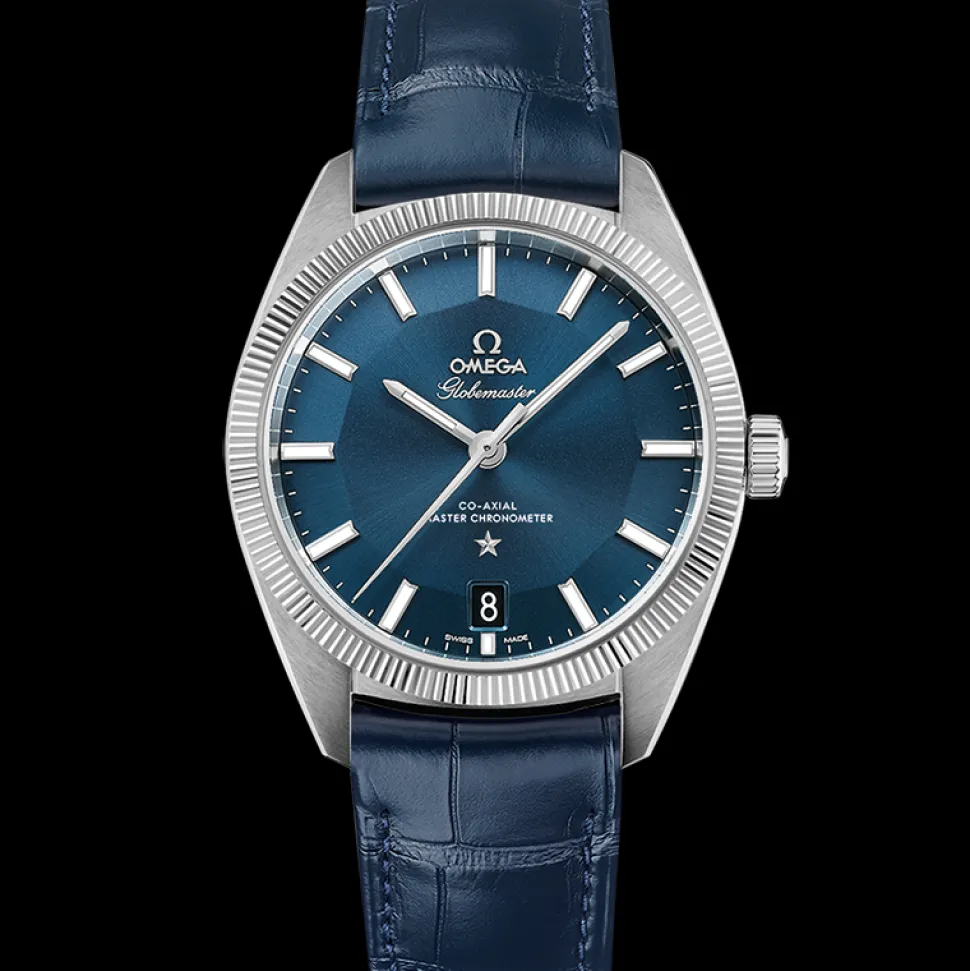 39 mm, acciaio su cinturino di pelle