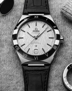 41 mm, acciaio su cinturino di pelle